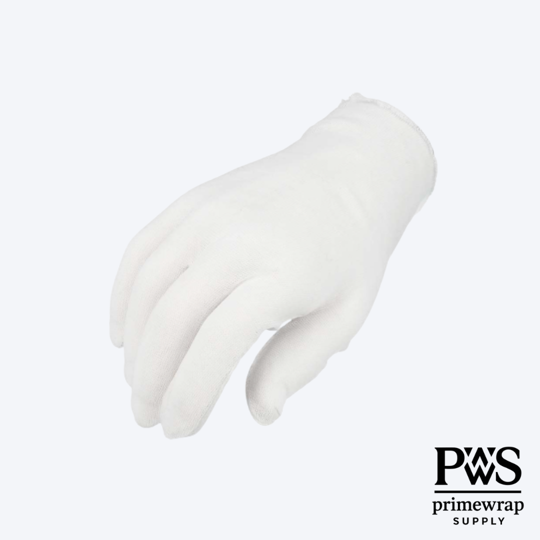 Cotton Lisle Inspection Gloves | 100% Cotton, Lightweight, White