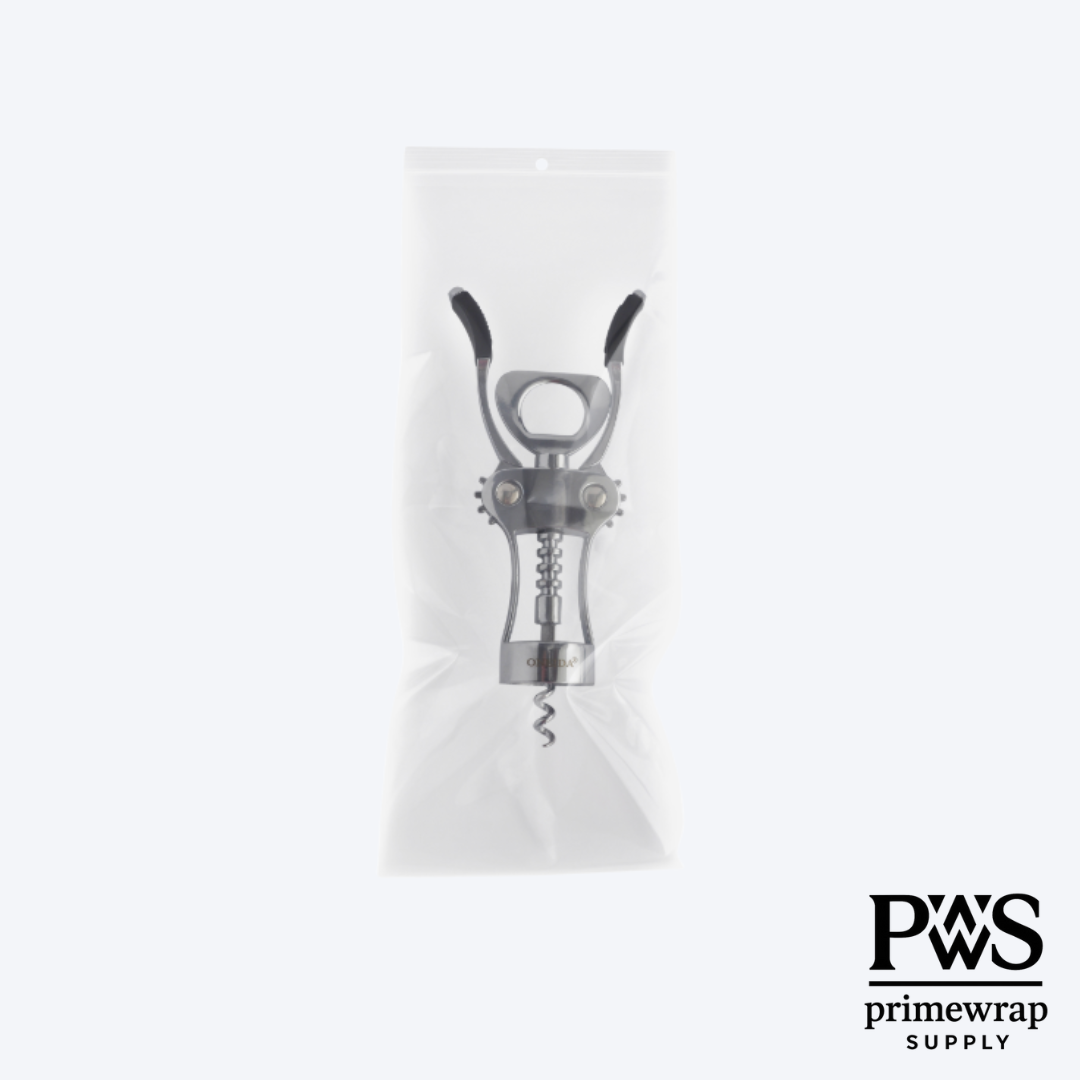 4 Mil Hang Hole Reclosable Poly Bags — Heavy-Duty LDPE