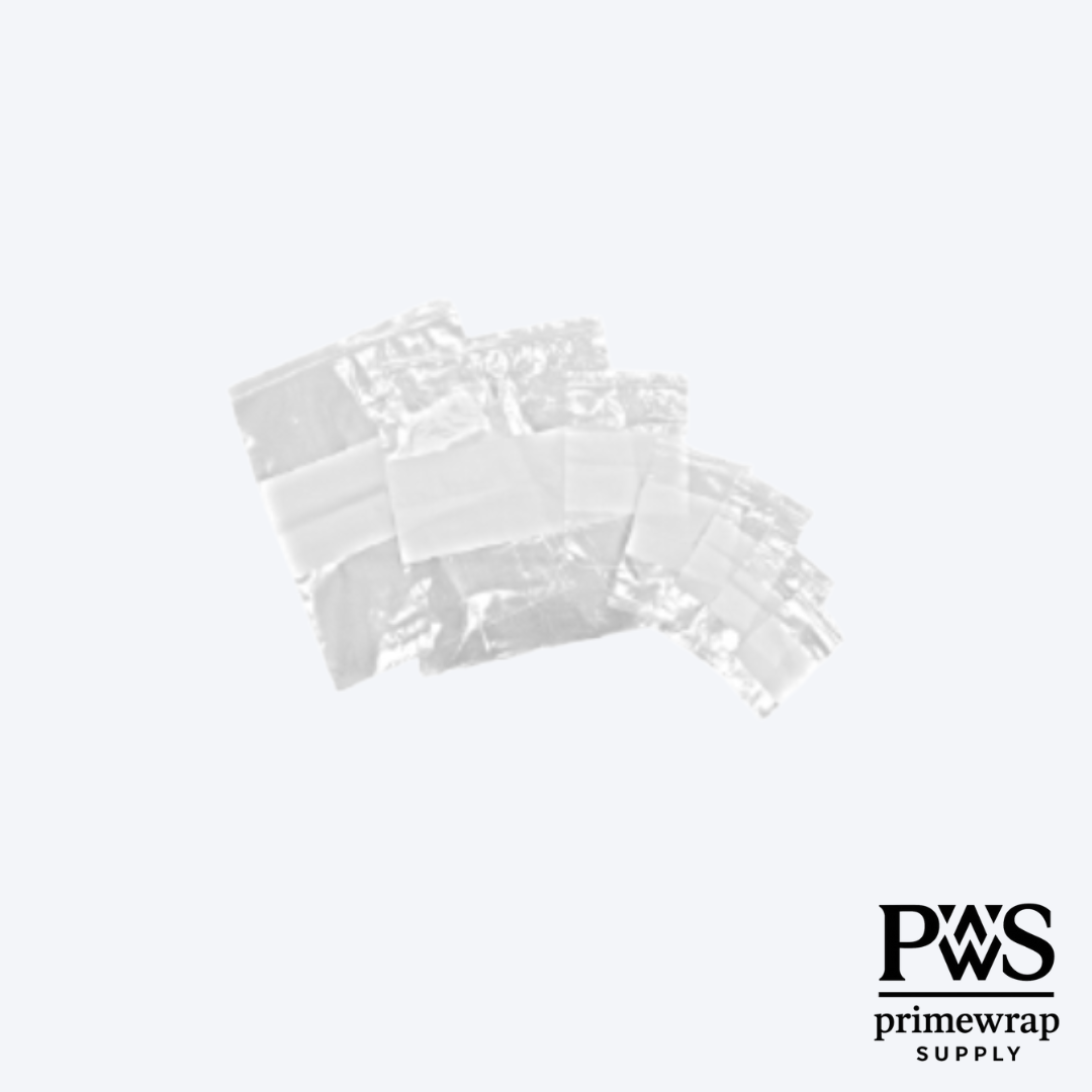 4 Mil White Block Reclosable Poly Bags — Heavy-Duty LDPE