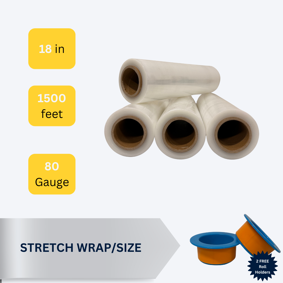 Stretch Film - 18" x 1500’ - 80 Gauge