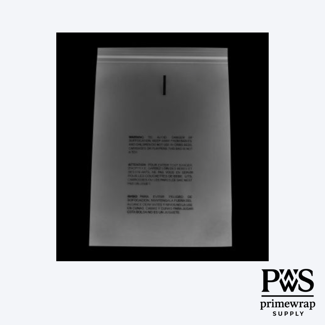 Re-Sealable Clear Poly Bags - 1.5 Mil LDPE