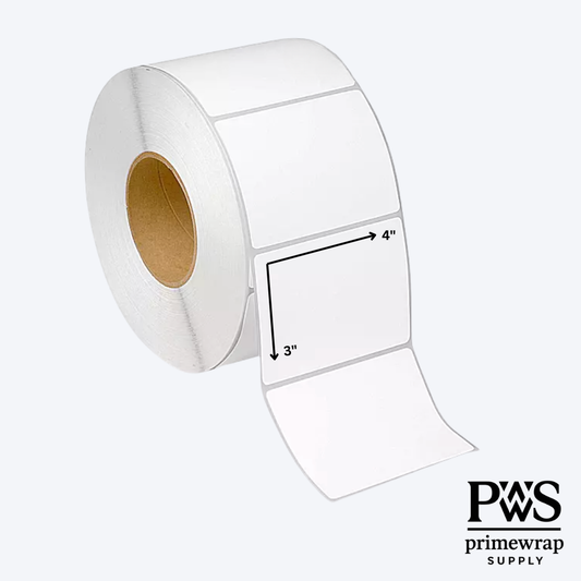 Thermal Transfer Labels — 4” × 3” | 3” Core | 1,000 Labels per Roll (4 Rolls/Case)